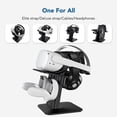 thumbnail image 6 of KIWI design VR Stand Compatible with Oculu Quest 2 / Valve Index / HP Reverb G2 / Quest / PSVR 2 Headsets (Black), 6 of 7