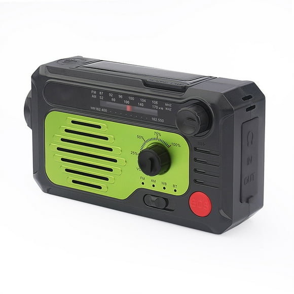 Solar Powered Handheld NOAA Weather Band Radio with Bluetooth Speaker