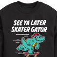 thumbnail image 3 of Instant Message - Skateboarding - See Ya Later Skater - Toddler & Youth Crewneck Fleece Sweatshirt, 3 of 6
