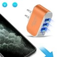thumbnail image 2 of USB 3 Ports Charger LED Plastic 110V 1000mA Tablet Charging Adapter with Indicator Travel Circuit Protection Power Block, 2 of 6