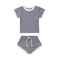 thumbnail image 3 of GYRATEDREAM Baby Boys Girls Shorts Set Summer Outfits Crew Neck Short Sleeve T-Shirt Top and Elastic Waist Shorts Clothes Set for 18-24M, 3 of 5