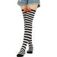 thumbnail image 6 of LINLIN 5 Pairs Womens Knee High Socks stretchy striped Stocking Thigh High Socks, 6 of 7