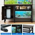 thumbnail image 3 of Dextrus 55-75 Gallon Large Aquarium Stand,Heavy Duty Metal Fish Tank Stand with Cabinet Accessories Storage,Ideal for Fish Tanks, Turtle Tanks, Brown, 3 of 6