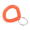 thumbnail image 1 of Unique Bargains Porte-Clés en Plastique Extensible avec Spirale, Orange 5 Pack, 1 of 5