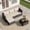 Black Rattan/Khak, variant on Patio Furniture Set - All-Weather -5 Piece Outdoor Patio Conversation Couch Sets, Modular Wicker Rattan Sectional Sofa for Garden, Patio, Poolside, Backyard, Balcony, Porch,Khaki