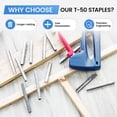 thumbnail image 6 of Meite Stainless Steel T-50 Staples 20Gauge 3/8" Crown 1/2" Length for Upholstery Stapler Gun, 6 of 8