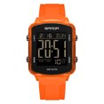 thumbnail image 3 of Digital Watches for Men Women Waterproof Unique Rectangle Watch Stopwatch Countdown Alarm Analog Silicone Strap Transparent Case, 3 of 8
