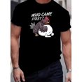 thumbnail image 1 of Camiseta estampada de manga corta con cuello redondo para hombre, informal, cómoda y ligera para verano., 1 of 5