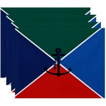 Simply Daisy 18" x 14" Anchor Flag Geometric Print Placemat