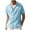 Light Blue, variant on WREESH Men's Linen Button Down Shirts Casual Fashion V-Neck Sleeve Breathable Shirts, Button Beach Short Sleeve Top Black