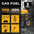 thumbnail image 4 of Firman Power Equipment P01202 Gas Powered 1500/1200 Watt (performance Series) Extended Run Time Portable Generator, 4 of 9