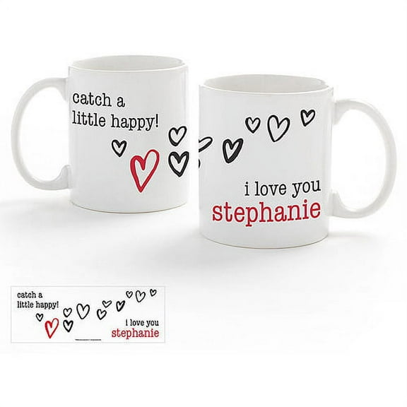 Personalized Robin Zingone Catch A Little Happy Mug