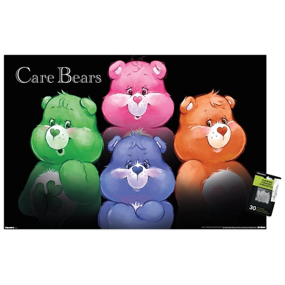 Care Bears: Band Art - Royal Bear Rock Wall Poster with Pushpins, 22.375" x 34"