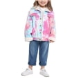 thumbnail image 4 of Zpanxa Girls Jean Jacket Kids Tie Dye Sherpa Lined Distressed Denim Jacket Girls Lapel Button Down Casual Jean Coat, 4 of 4