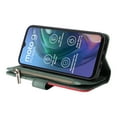 thumbnail image 5 of Multifunctional Case for Motorola Moto G10,Card Slots[RFID Blocking],Durable Flip Folio Kickstand Magnetic Closure Leather Zipper Wallet Wrist Strap Shockproof Case for Motorola Moto G10, Green, 5 of 12