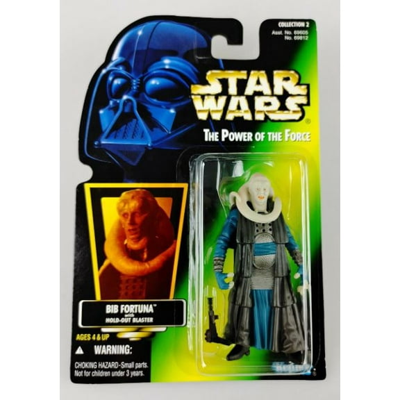 Star Wars Power of the Force Bib Fortuna Action Figure Hologram Card 1996 Kenner