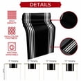 thumbnail image 5 of Black Striped Table Runner 120 Inches Long, Farmhouse Black White Stripes Cotton Linen Table Runners Dresser Scarves, Decorative Fabric Tabletop Scarf Furniture Cover for Home Dinner Party 13"x120", 5 of 8