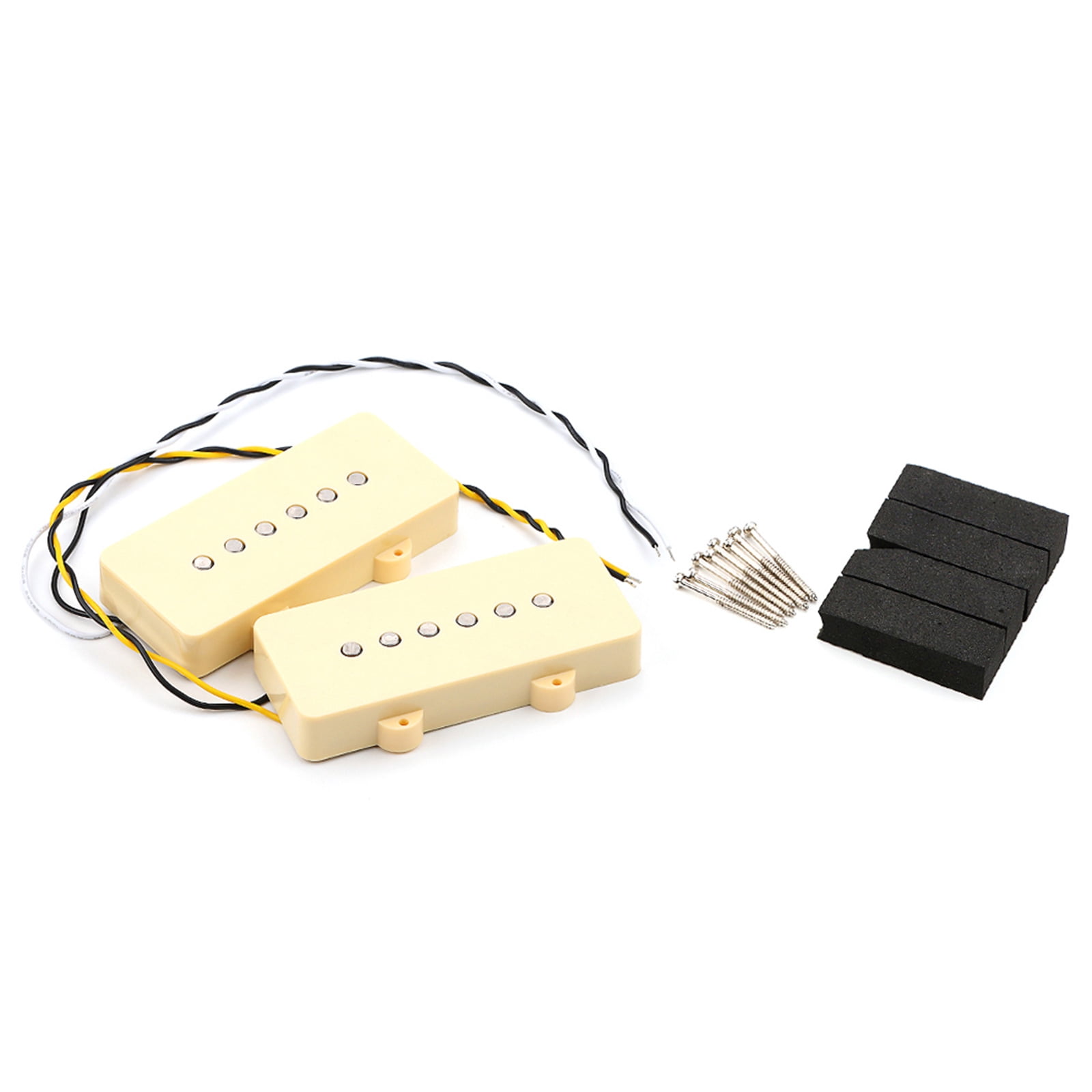 1 Set of Single Coil Guitar Pickups Neck and Bridge Pickup Compatible with LP Electric Guitar Parts Replacements