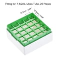 thumbnail image 3 of Unique Bargains Freezer Tube Box 25 Places Waterproof Polypropylene Holder Rack for 1.8/2ml Microcentrifuge Tubes, Green 4Pcs, 3 of 5