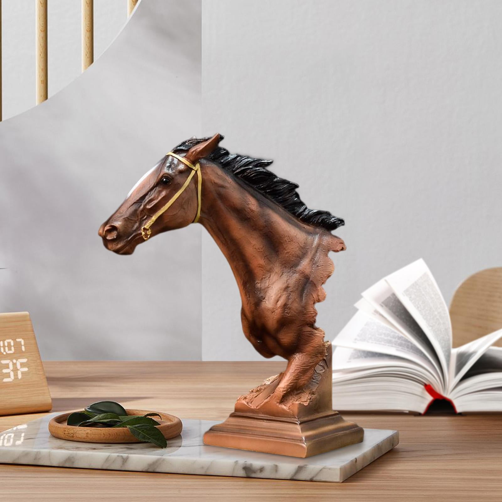 Wild Horse Stallion Statue Resin Figurine Art Mens Gift Home Office Desk  Decor