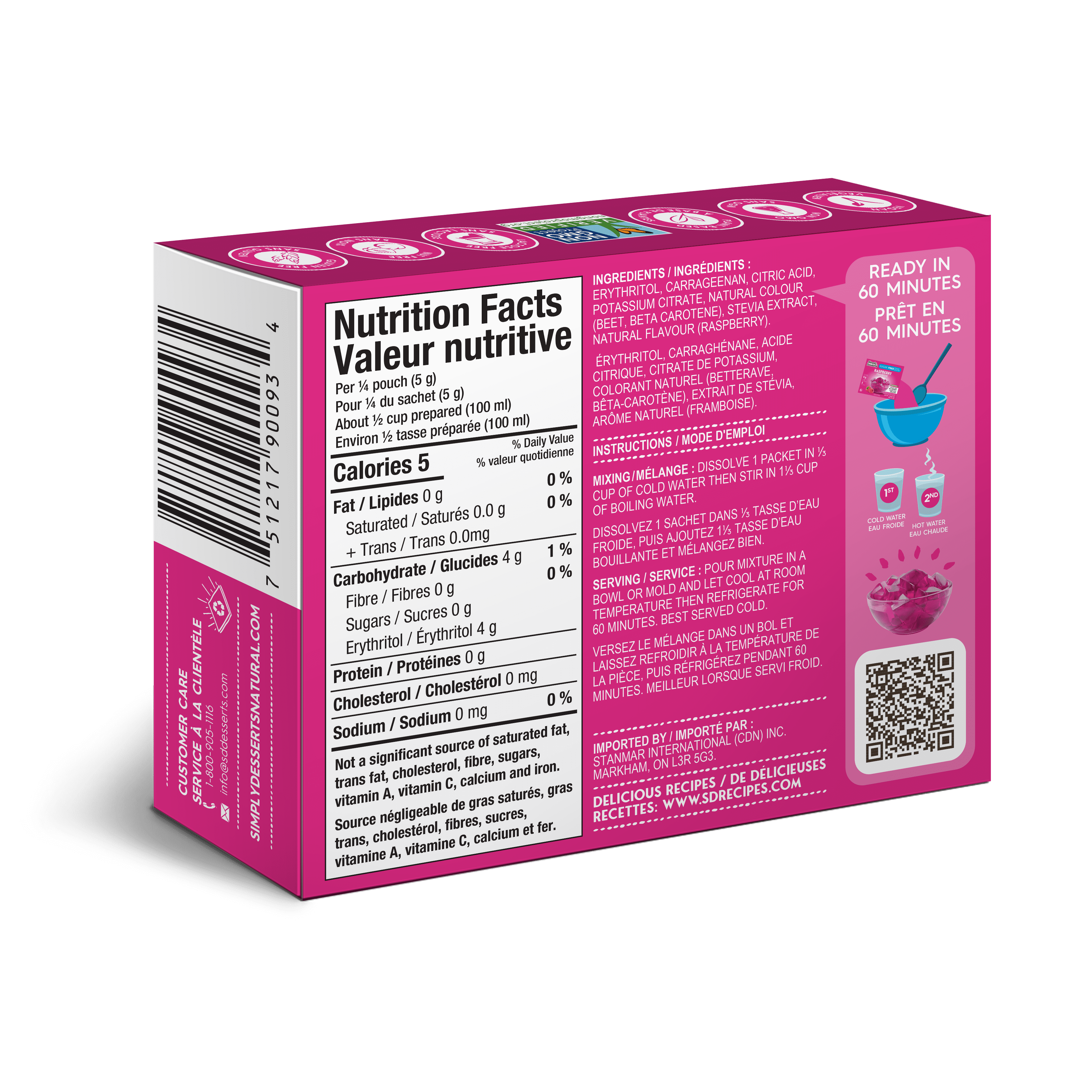 Simply Desserts - Raspberry Jel Dessert, 20g