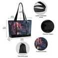 thumbnail image 2 of FORMRS Canvas Laptop Tote Bag for Women with 15.6" Computer Compartments Shoulder Handbag, Glowing Jellyfish, 2 of 7