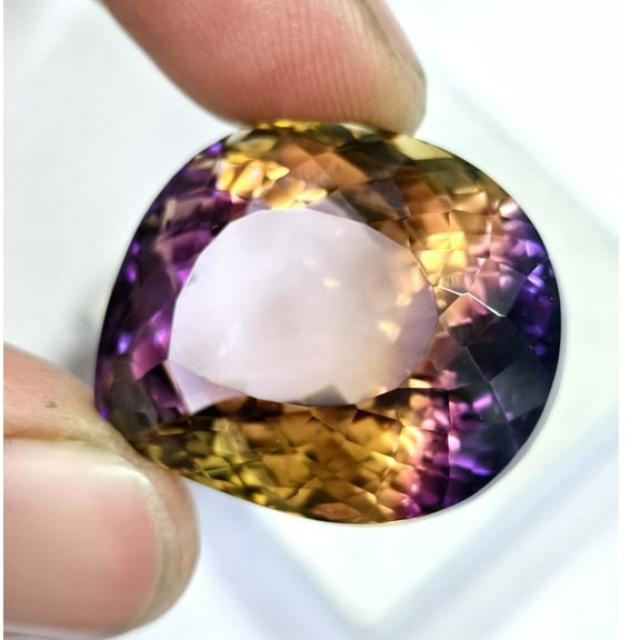 Certified 65 Ct Natural Ametrine Faceted Fancy Shape Loose Gemstone