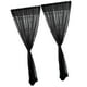 thumbnail image 5 of Elegante cortina de gasa para ventana, 2 paneles, extra ancha para patio corredizo Negro 100x270cm, 5 of 9