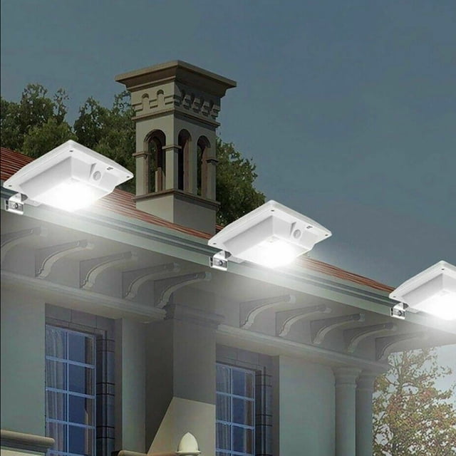 Lámpara solar para vallas, 6 LED, resistente al agua, para seguridad de jardín, lámpara solar para canaletas, diseño exquisito