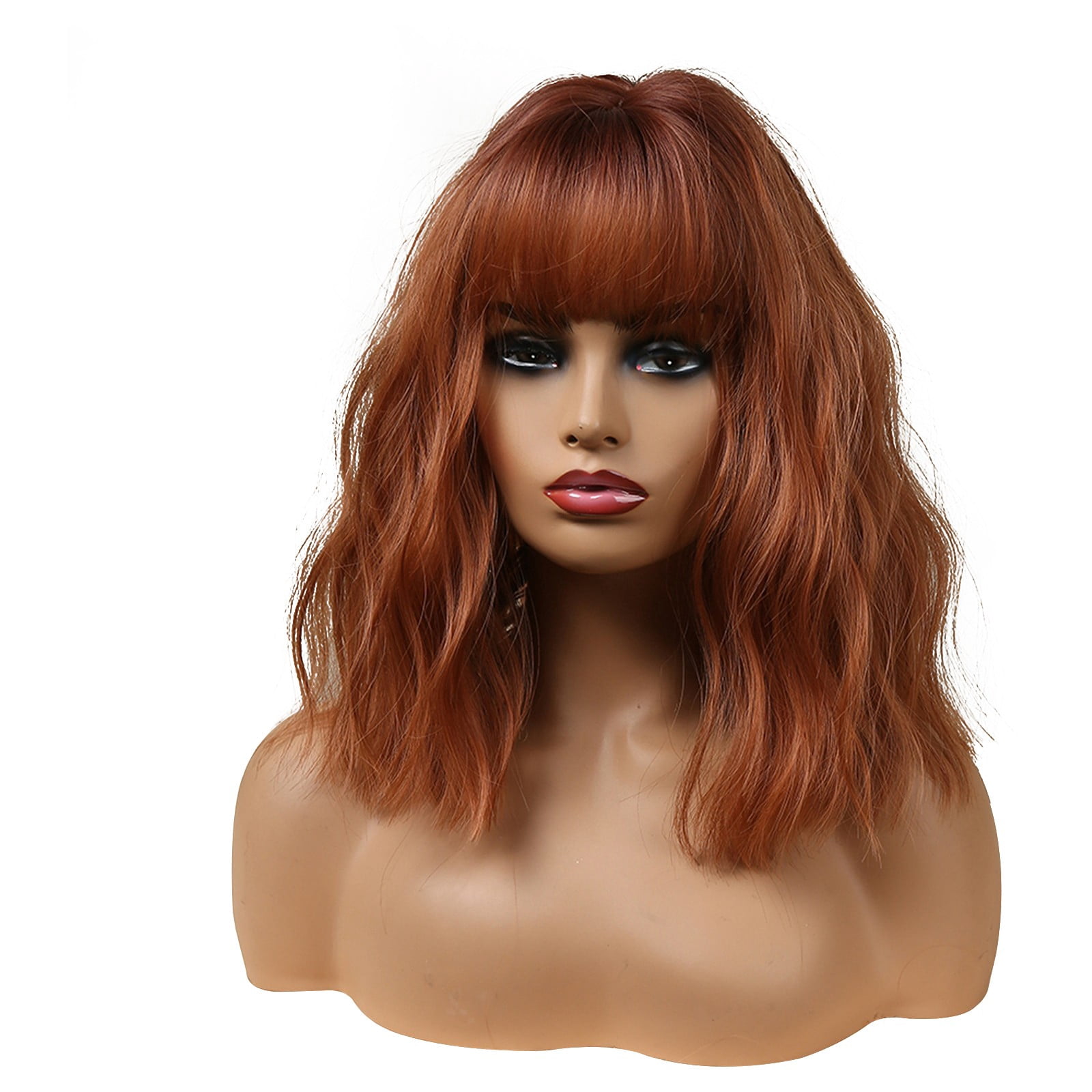 12 Inch Tan High Temperature Silk Synthetic Fiber Wig Stylish Everyday Party Hairpiece