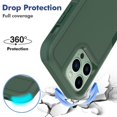 thumbnail image 6 of Decase for iPhone 14 Pro Max 6.7" Case, Dual Layer Shockproof Heavy Duty Rugged Hybrid Sturdy Protective PC + TPU 2 IN 1 Cover Case for Apple iPhone 14 Pro Max, Darkgreen, 6 of 6