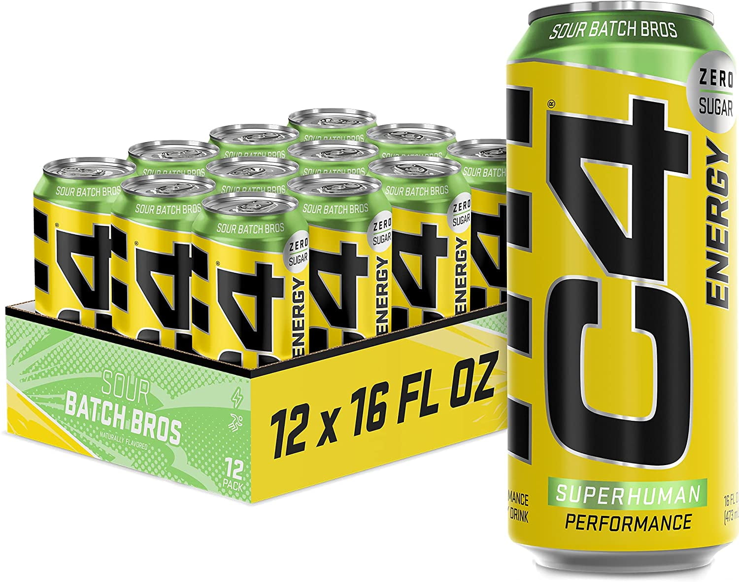 C4 Original Sugar Free Energy Drink Sour Batch Bros Pre Workout