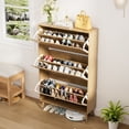 thumbnail image 3 of Fiogmub Shoe Cabinet with 3 Flip Drawers, Freestanding Shoe Storage Cabinet, Narrow Shoe Rack Organizer for Entryway, 3 of 9