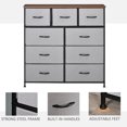 thumbnail image 4 of HOMCOM Commode de Rangement à 9 Tiroirs Pliable Bacs en Tissu, 4 of 10
