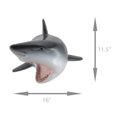 thumbnail image 4 of Zeckos 16 inch Great White Shark Head Wall Mount Trophy Resin Ocean Nautical Decor, 4 of 4