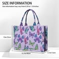 thumbnail image 3 of Large Capacity Tote Bag,Purple Butterfly Colorful Pattern Handbag Fashion Luxury Tote Bag,15.7"x13"x 5.1" Inches,Laptop Compatible, 3 of 6