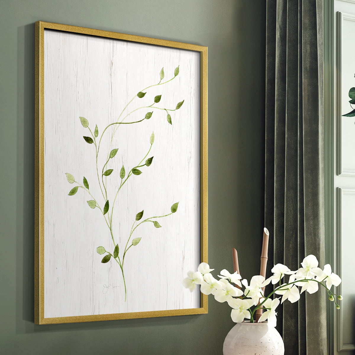 Windblown Leaves I Framed Print - Solid Wood in Single Picture Frame Solid Wood 2 Framed Print