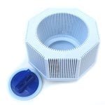 Mineral Cube (4-PACK) for Vitalizer Plus Hexagonal Water Machine, a set of four replacement cubes designed for approximately 4000 operational minutes each. The white octagonal mineral cube with a blue lid ensures optimal water softening performance. Includes a new inside magnet and an extra rubber ring.