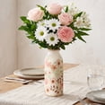 thumbnail image 2 of DAKIMOE Rustic Ceramic Vase, Decorative Flower Vase Farmhouse Decor for Home Living Room Bedroom Kitchen Office Shelf Decor,8 Inches, 2 of 7