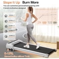 thumbnail image 4 of FYC Walking Treadmill with Incline, 2.5HP Low Noise Walking Pad Jogging Running Machine with Remote Control, LED Display and Bluetooth, Under Desk Treadmill for Home Office, White, 4 of 7