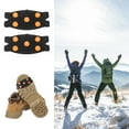 thumbnail image 6 of Uxcell Non-Slip Spikes, Ice Grippers Traction Cleats with 5 Steel Studs Cleats Snow Shoe Spikes Grip Black, 6 of 7