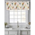 thumbnail image 4 of Valances for Windows Yellow Red Geometric Bohemian Rod Pocket Short Curtain for Bathroom Living Room Bedroom Vintage Mid Century 1 Panel 42x12in, 4 of 9