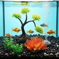 thumbnail image 6 of Eco-Friendly Aquarium Decor Set: 11cm Yellow Artificial Plant, 25cm Green Moss Tree, Ceramic Pots for 5-10 Gallon Fish Tanks, 6 of 7