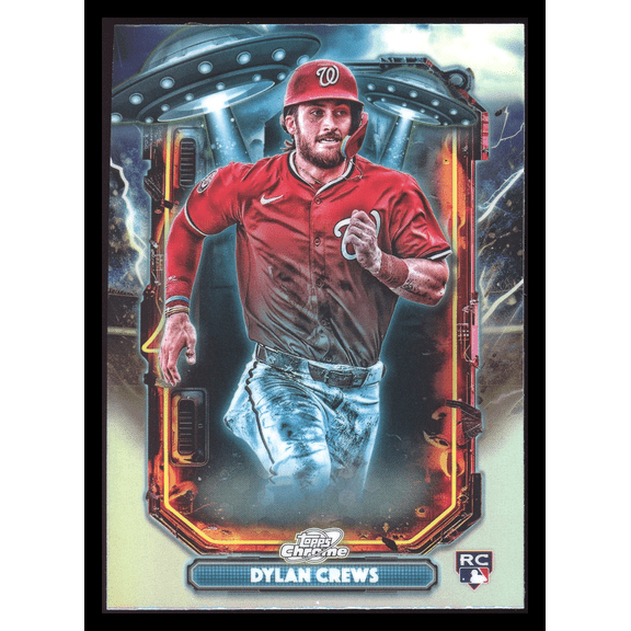 2025 Topps Cosmic Chrome Extraterrestrial ET-25 Dylan Crews RC Washington Nationals Baseball Card
