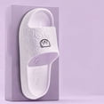 thumbnail image 6 of Women & Menâs Shower Slippers Cute Bear Pattern Slide Slippers, Indoor Non- EVA Sole, Bathroom House Shoes Beach Sandals(Purple,6-7), 6 of 7