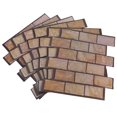 thumbnail image 1 of Papel tapiz autoadhesivo de ladrillo autoadhesivo para cocina, baño, sala de estar, dormitorio, imitación ladrillo marrón, 30 x 30 cm, 6 unidades, 1 of 7