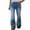 Blue, variant on YYDGH Women's Flare Bell Bottom Jeans Baggy Jeans Button High Waist Boot Cut Pants with Pocket Blue S