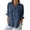 Navy, variant on Horkkom Button Down Shirts for Women Summer Long Sleeve Linen Shirts Casual V Neck Loose Cardigan with Pocket Blue L