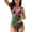 00 # Green, variant on REORIAFEE Womens Swimsuits High Waisted Two Piece Retro Beachwear Vest Swimsuit Split Bikini Green XXL