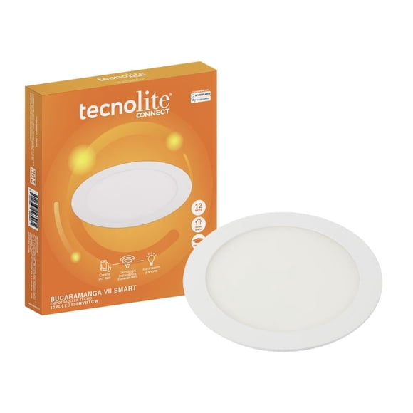 Downlight LED Inteligente Tecno Connect Bucaramanga VII Smart 12 Watts Blanco
